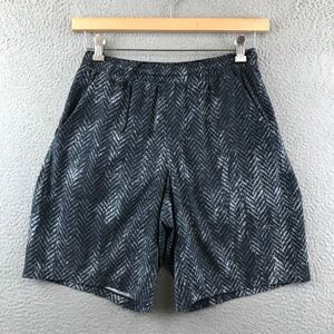 Lululemon Mens Running Shorts M‎ Blue Reflective Trim